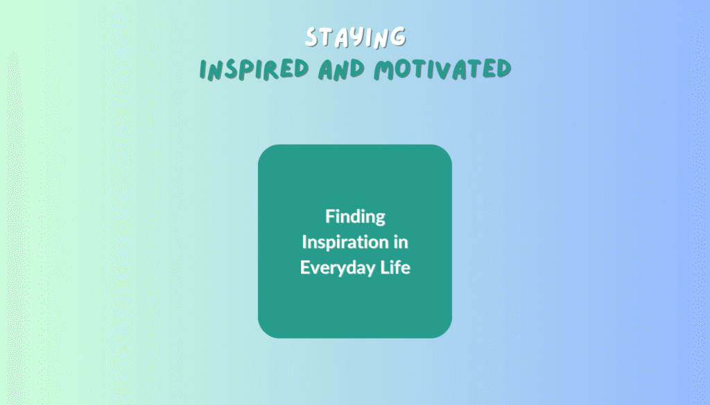 A smiling person writing ideas in a notebook, with a cup of coffee and motivational quotes on the wall.
